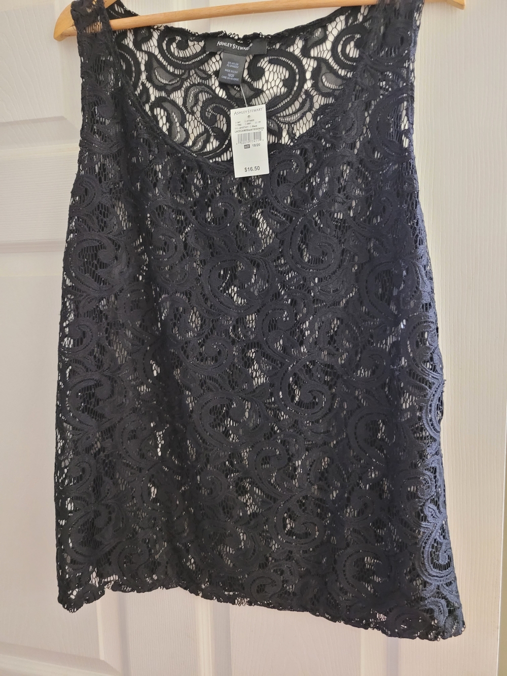 Ashley Stewart Black Lace Camisole